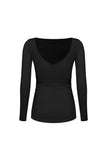 Long Sleeve V-Back Top